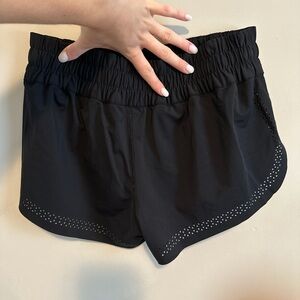 Lululemon Athletica Black Athletic Shorts with Moisture-Wicking Fabric